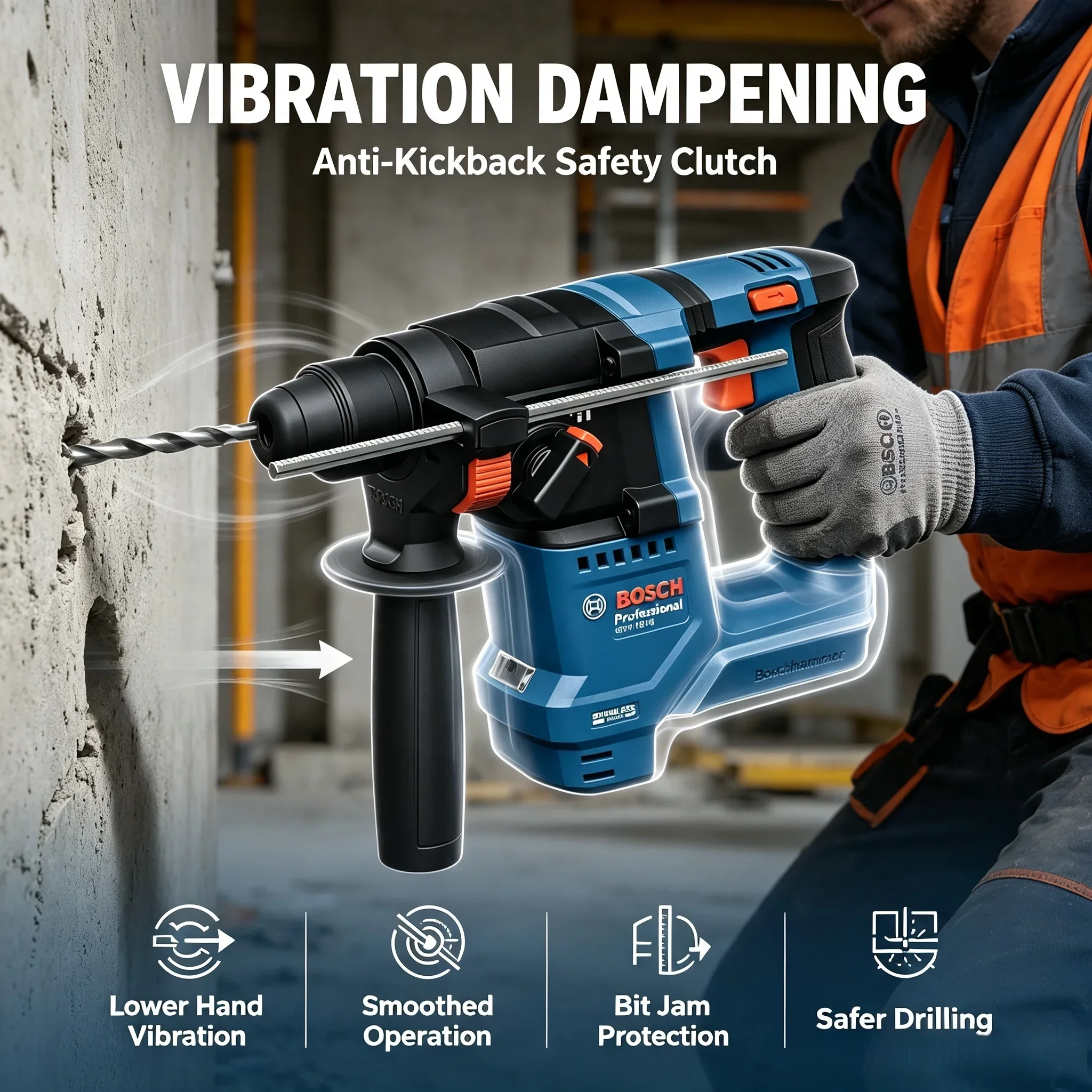 Беспроводной перфоратор Bosch  – обзор и цена Power Tools Professional